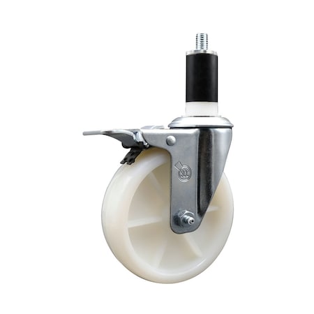 Service Caster 5'' Nylon Swivel 1-3/8'' Expanding Stem Caster Total Lock Brake SCC-EXTTL20S514-NYS-138